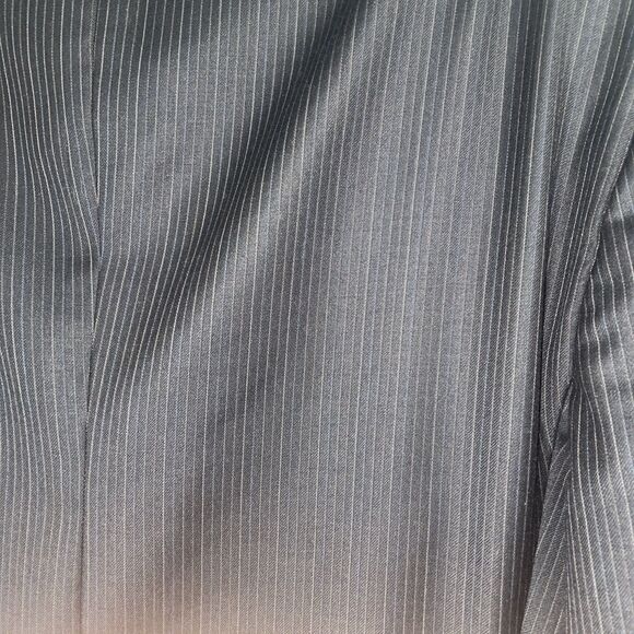 Calvin Klein Blazer Mens 42R Black Wool Pinstripe Buttons Lined‎ Sports Coat - Picture 12 of 13